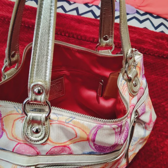 Coach Multicolor Signature Tote Bag - Picture 9 of 11